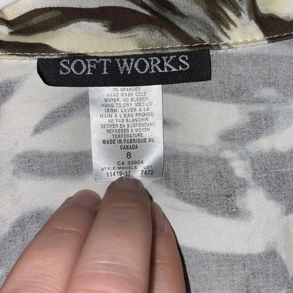 Soft Works Women’s Floral Long Sleeve Blazer Jacket (Size 8) - Picture 3 of 8